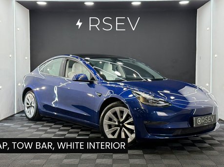 Tesla Model 3 LONG RANGE AWD Tow Bar White Interior Enhanced Autopilot 19" Alloys 1 Owner