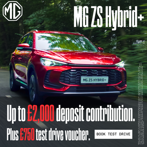 Image of MG ZS with offer.