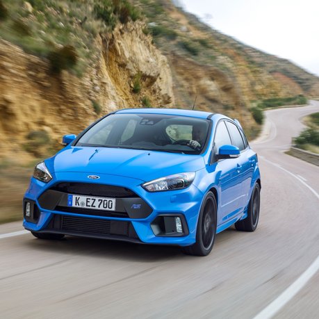 A blue Ford Focus RS Mark 3, just like one which Church's will buy.