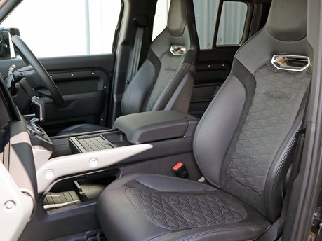 Genuine Land Rover SVR leather front and rear seat conversion for the Defender 110 Commercial 3