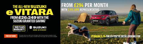 All new Suzuki e Vitara from £294 PER MONTH.