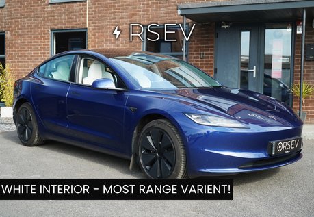 Tesla Model 3 LONG RANGE RWD TOW BAR WHITE INTERIOR GROK AI VENTILATED SEATS 1 OWNER VATQ