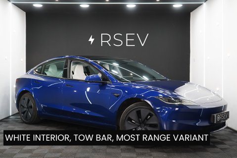 Tesla Model 3 LONG RANGE RWD TOW BAR WHITE INTERIOR GROK AI VENTILATED SEATS 1 OWNER VATQ 