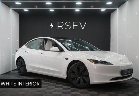 Tesla Model 3 RWD White Interior c300 Mile Range Vented Seats GROK AI One Owner VAT Q