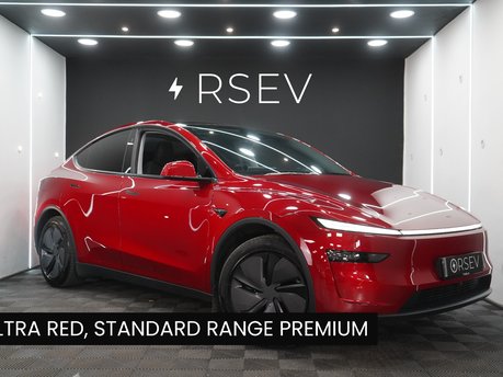 Tesla Model Y RWD Standard Range Ultra Red GROK AI Rear Screen Heated & Vented Seats VATQ
