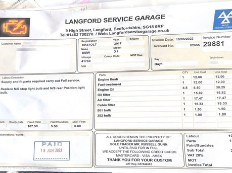 BMW X1 1.5 18i SE SUV 5dr Petrol DCT sDrive Euro 6 (s/s) (140 ps) 12