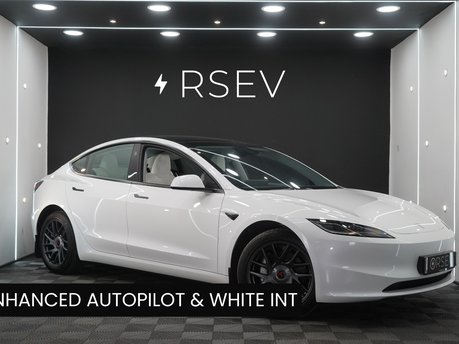 Tesla Model 3 LONG RANGE AWD Enhanced Autopilot with Auto Park & Summon White Interior 