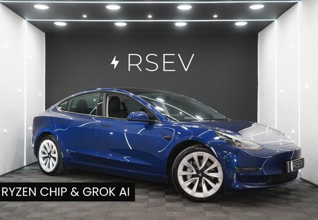 Tesla Model 3 LONG RANGE AWD 19" Sport Wheels Ryzen GROK AI Adaptive LEDs One Owner VAT Q
