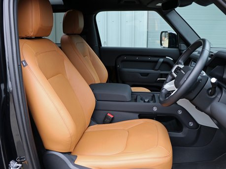 Genuine Land Rover leather rear seats and front seat upgrade for the Defender 90 Commercial 12