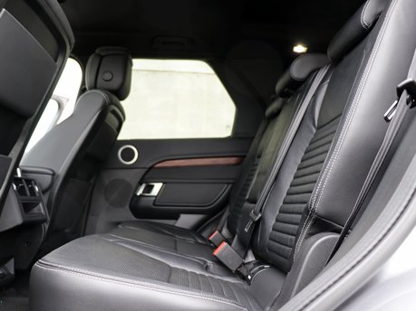 New premium rear seat conversion option for the Land Rover Discovery 5 Commercial, 2024+ models, featuring a white stitch 2