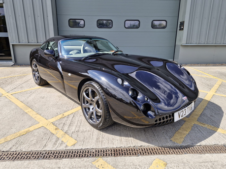 Before and after TVR machine polish and ceramic coat application  from Seeker Uk Chesterfield.