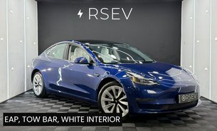 Tesla Model 3 LONG RANGE AWD Tow Bar White Interior Enhanced Autopilot 19" Alloys RYZEN  1