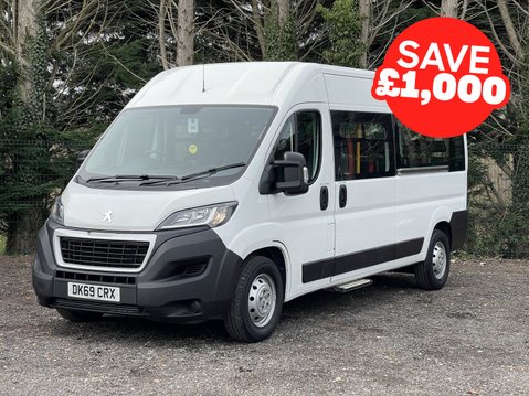 Peugeot Boxer BLUE HDI 335 L3H2 17 seat NON-D1 Minibus with ramps, sensors. ULEZ 1