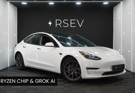 Tesla Model 3 LONG RANGE AWD Ryzen GROK AI One Owner Heat Pump Adaptive LEDs VAT Q