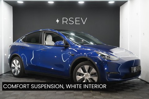 Tesla Model Y LONG RANGE AWD Comfort Suspension White Interior One Owner GROK AI VAT Q 