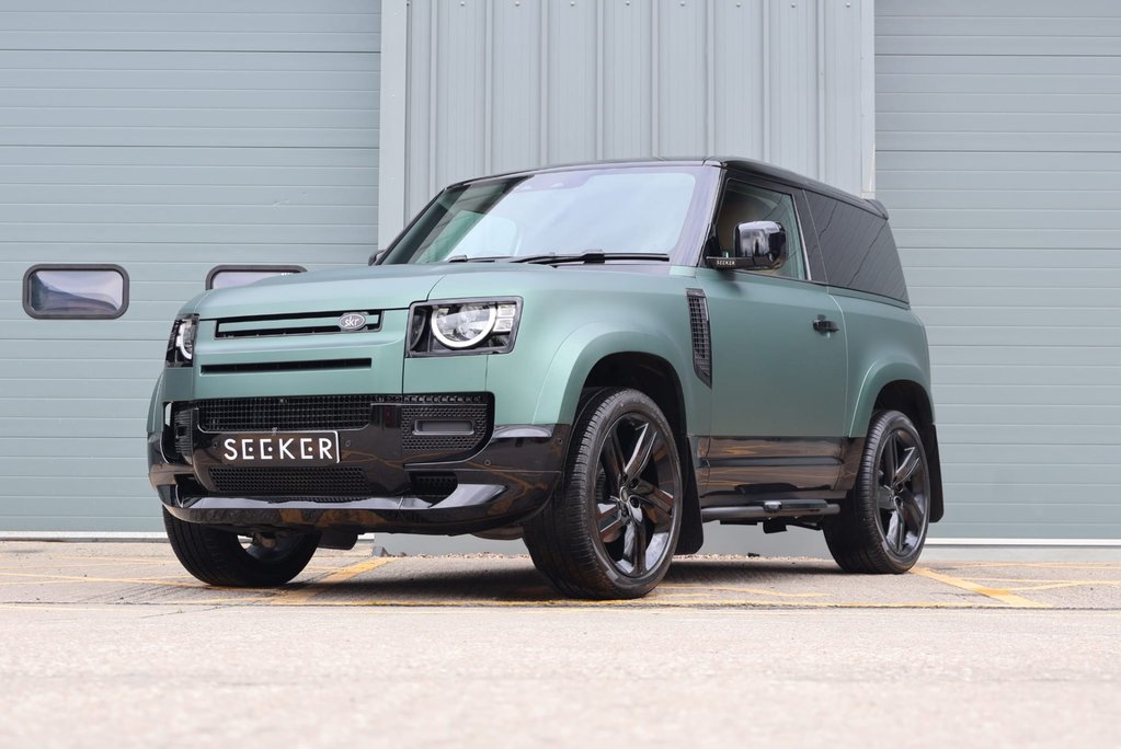 Land Rover Defender 90 Brand new HARD TOP styled by seeker in a matt pine wrapp with vintage Tan 1