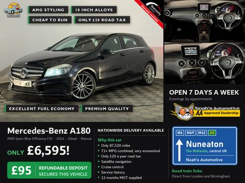 Mercedes-Benz A Class 1.5 A180 CDI AMG Sport Hatchback 5dr Diesel Manual Euro 5 (s/s) (109 ps) 2