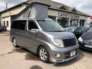 Nissan Elgrand 3.5 V6 Automatic Highway Star 4 berth Camper van with pop up roof 57000m