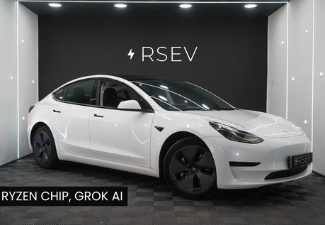 Tesla Model 3 RWD GROK AI Ryzen 1 Owner Adaptive LEDs Heat Pump Pano Roof LFP Batt VATQ