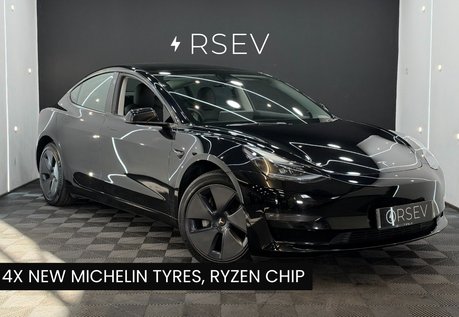 Tesla Model 3 Long Range RWD Solid Black Ryzen GROK AI Black Interior One Owner VAT Q