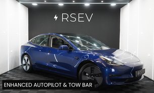 Tesla Model 3 Long Range Tow Bar! Enhanced AP Heat Pump Deep Metallic Blue  1