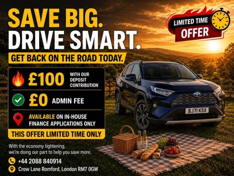 Toyota Rav4 2.5 VVT-h GPF Design SUV 5dr Petrol Hybrid CVT 4WD Euro 6 (s/s) (222 ps)