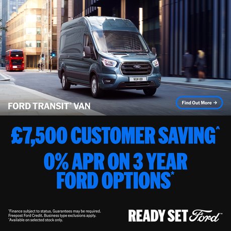 Ford Transit Van, £7,500 Customer Saving