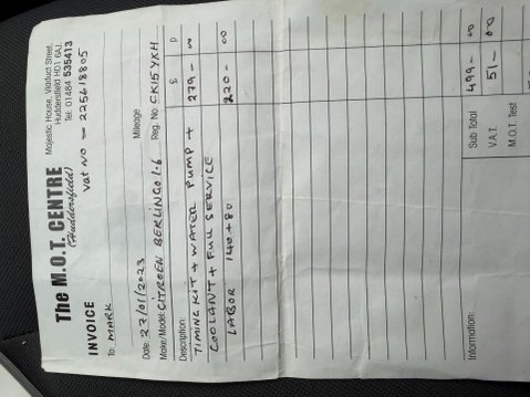 Citroen Berlingo 1.6 HDi 625 Enterprise Panel Van 5dr Diesel Manual L1 (Euro 5) (135 g/km, 7 42