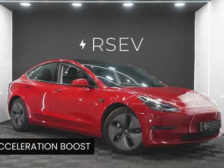 Tesla Model 3 LONG RANGE AWD Pristine Low Mileage Red Multi-coat Heat Pump 