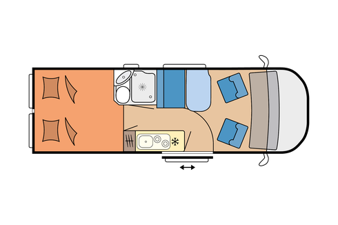 Hobby Vantana Fiat|2 Berth|4 Belt|Rear Tranverse Bed|Awning|Solar Panel|TV Ariel