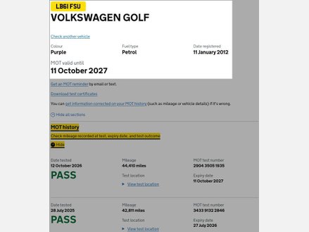 Volkswagen Golf 1.4 TSI GT Cabriolet DSG Euro 5 2dr