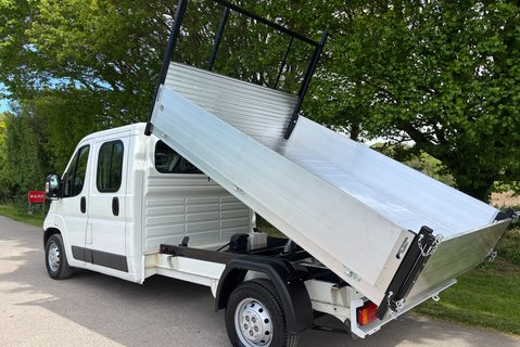 Peugeot Boxer 335 2.2 Hdi 130 ps Crew Cab Tipper - Air Con - Ex MOD 6