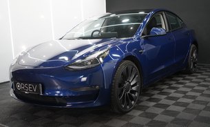 Tesla Model 3 PERFORMANCE AWD Deep Blue Metallic GROK AI RYZEN 20" ALLOYS BLACK INTERIOR 6