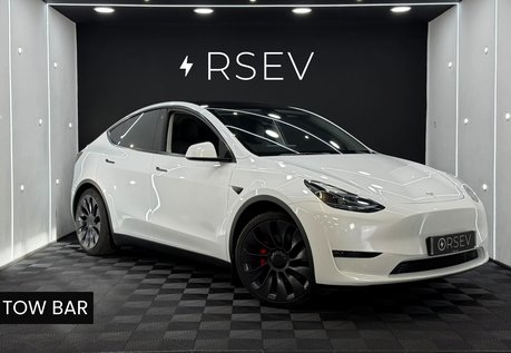 Tesla Model Y PERFORMANCE AWD White Interior Tow Bar One Owner