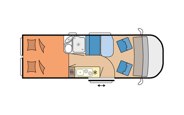 Hobby Vantana Fiat|2 Berth|4 Belt|Rear Tranverse Bed|Awning|Solar Panel|TV Ariel 2