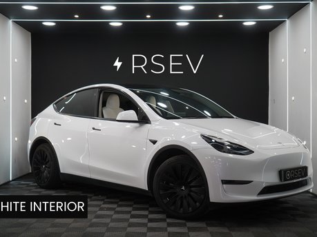 Tesla Model Y LONG RANGE AWD Comfort Suspension White Interior GROK AI One Owner VAT Q