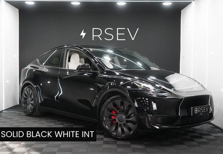 Tesla Model Y PERFORMANCE Solid Black White Interior Now with GROK One Owner VAT Q