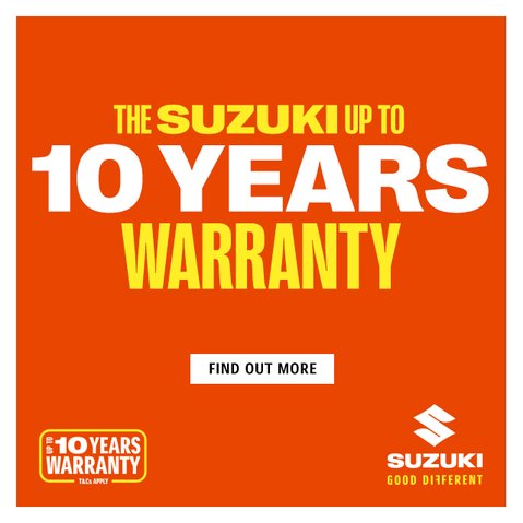 Suzuki offers up to 10 year warranty.