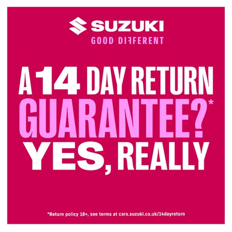 Suzuki 14 Day Return Guarantee