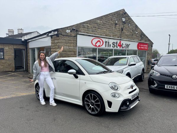 Emily from Kippax collecting her new Abarth