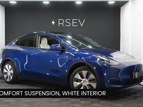 Tesla Model Y LONG RANGE AWD Comfort Suspension White Interior One Owner GROK AI VAT Q