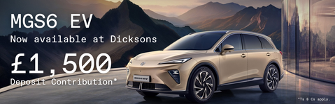 Image of MGS6 EV with £1,500 deposit contribution offer.