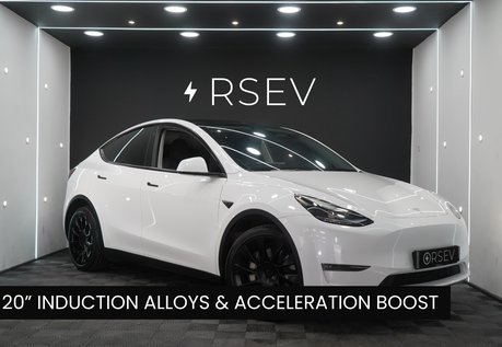 Tesla Model Y LONG RANGE AWD 20" Induction Alloys Acceleration Boost One Owner GROK AI 