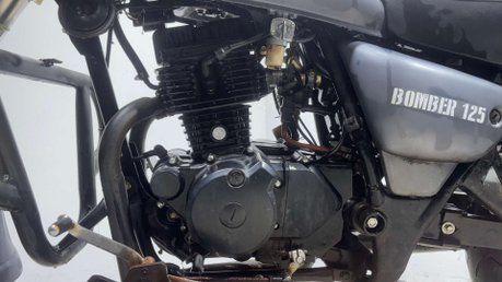 Motorini Bomber 2017 7K 1 OWNER CRUISER BIKE SPARES OR REPAIR 125CC PROJECT 31