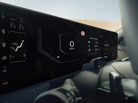 Image of display screen in Kia EV3.