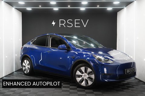 Tesla Model Y LONG RANGE AWD Enhanced Autopilot Auto Park & Summon Deep Blue Metallic 
