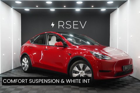 Tesla Model Y RWD Comfort Suspension White Interior Multi Coat Red One Owner Pristine 