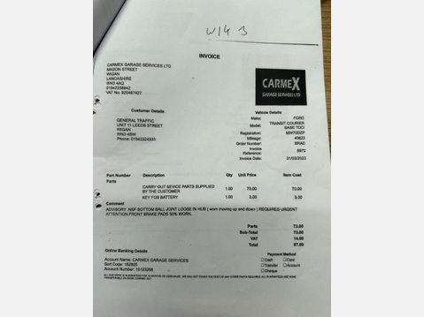 Ford Transit Courier 1.5 TDCi Panel Van 5dr Diesel Manual L1 Euro 6 (s/s) (SLD) (75 ps) 50