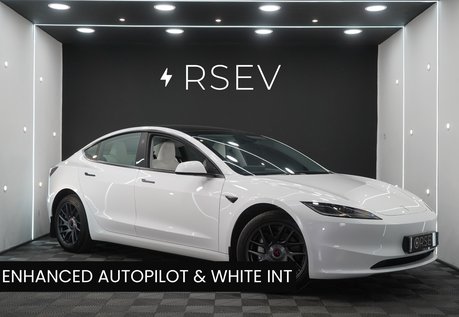 Tesla Model 3 LONG RANGE AWD Enhanced Autopilot with Auto Park & Summon White Interior 