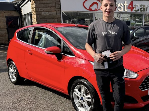 Zak collecting his new Fiesta.